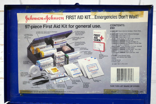 ジョンソン&ジョンソン FIRST AID ヴィンテージ 救急箱 ファーストエイド 収納缶 USA