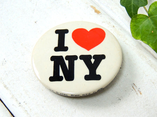【I ♥ NY・アイ ラブ ニューヨーク】ヴィンテージ・缶バッジ・USA・NYC