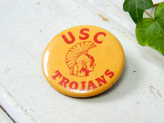 【USC Trojans】トロージャンズ・ヴィンテージ・缶バッジ/カリフォルニア・スポーツ・アメフト