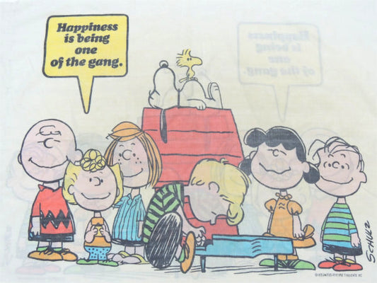 【スヌーピー】ピーナッツの仲間・ハピネス・1971年製・ヴィンテージ・ピローケース・枕カバー USA