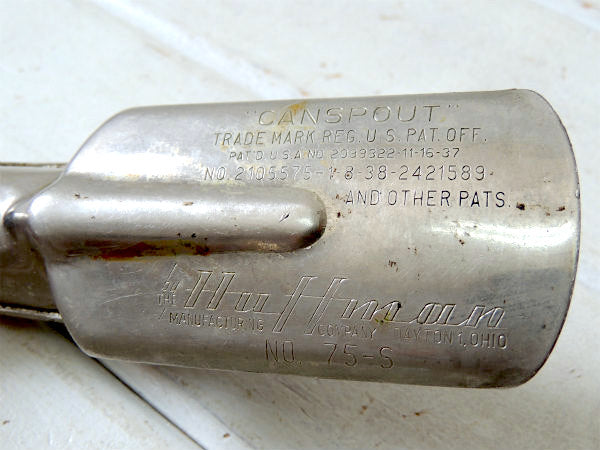 Huffman CANSPOUT ヴィンテージ オイル缶 オープナー USA インダストリアル ガレージ雑貨
