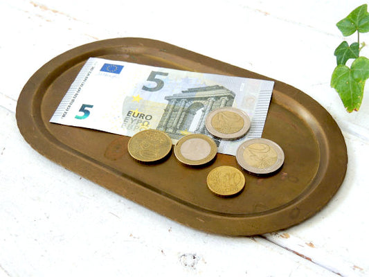 【北欧・SWEDEN・スウェーデン】・真鍮製・アンティーク・マネートレイ&ポケットチェンジ