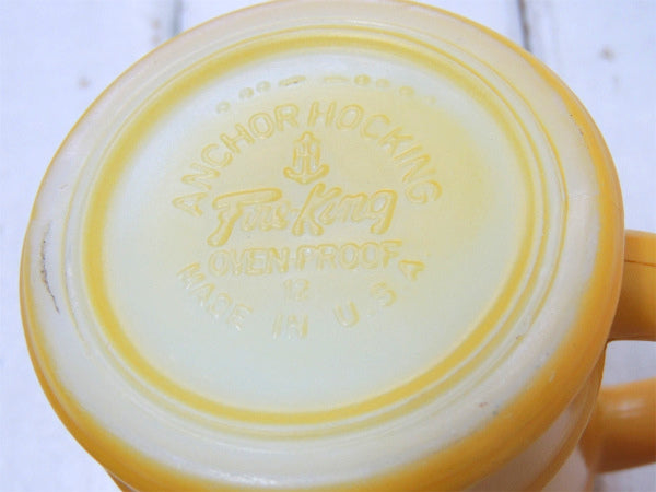 【Fire King】ファイヤーキング・イエロー・バレルマグ/レンジャーマグ USA