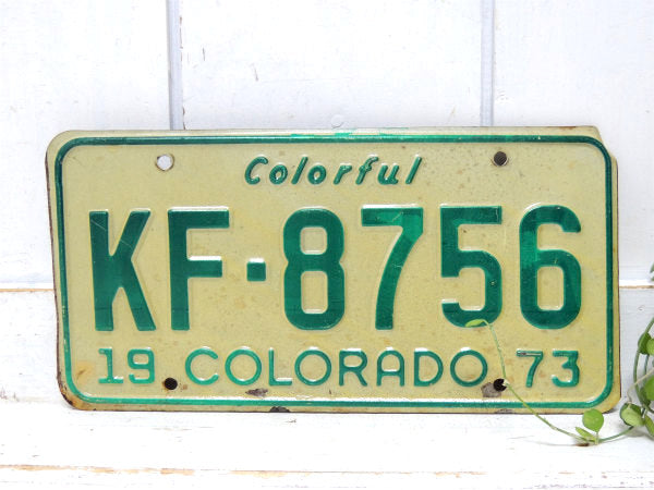 【Colorful・1973's】コロラド州・ヴィンテージ・ナンバープレート・カーライセンスプレート