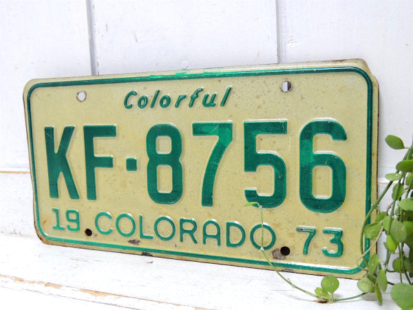 【Colorful・1973's】コロラド州・ヴィンテージ・ナンバープレート・カーライセンスプレート
