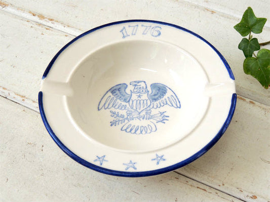 1776's・Calif アメリカンイーグル・3星・セラミック製・ヴィンテージ・灰皿/アシュトレイ