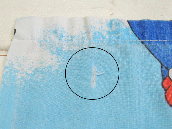 【ミッキー&フレンズー】ディズニー・空を飛ぶ飛行船・ヴィンテージ・ユーズドシーツ(フラットタイプ)