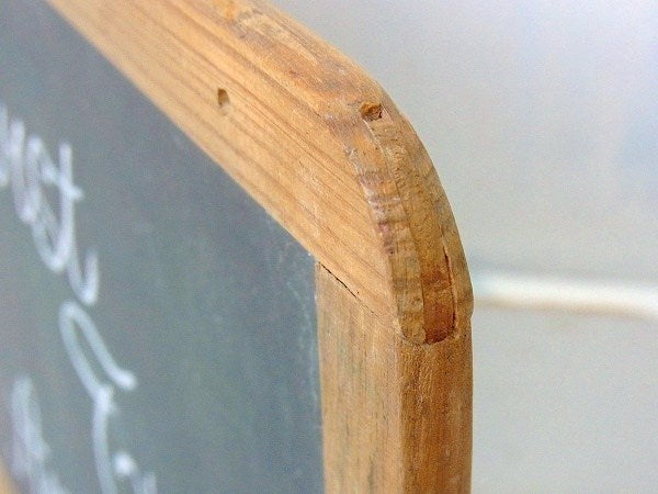 木製の小さなアンティーク・黒板/ブラックボード(両面)　USA