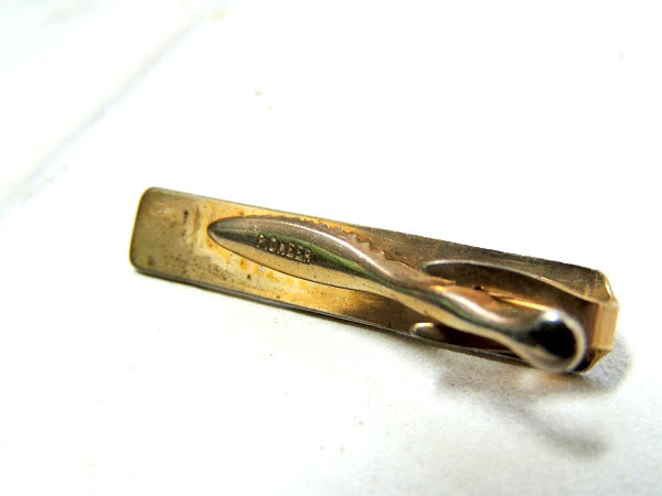 【1950~1960's】PIONEER・ゴールド×レッド・お洒落デザイン・タイピン・アクセサリー