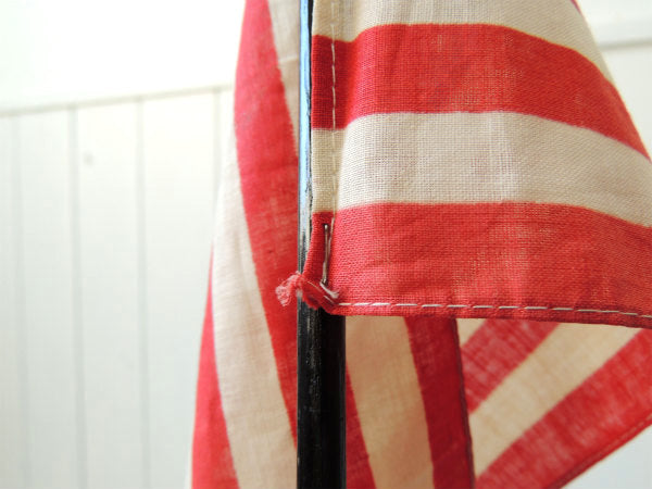 【48★】1912年〜1959年・木製ポール付・アンティーク・星条旗・アメリカンフラッグ・旗・USA