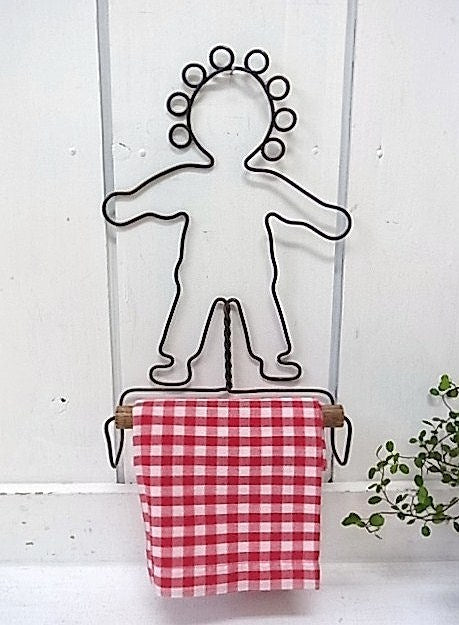 アイアン製・アンティーク・タオルハンガー/タオルホルダー USA