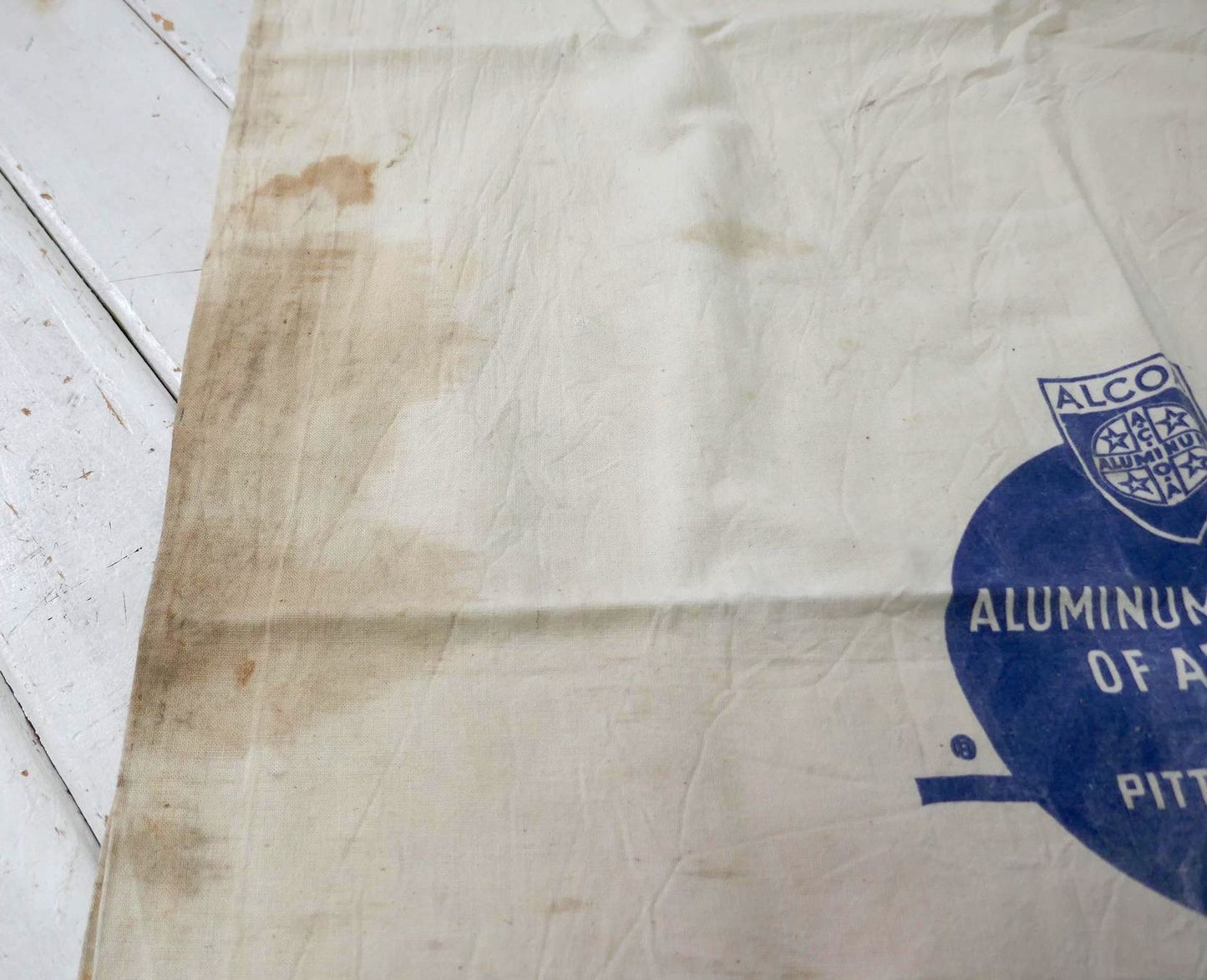 ALCOA カリフォルニア CALIF Los Angeles アルミニウム会社 大きな ヴィンテージ 布袋 サック 袋