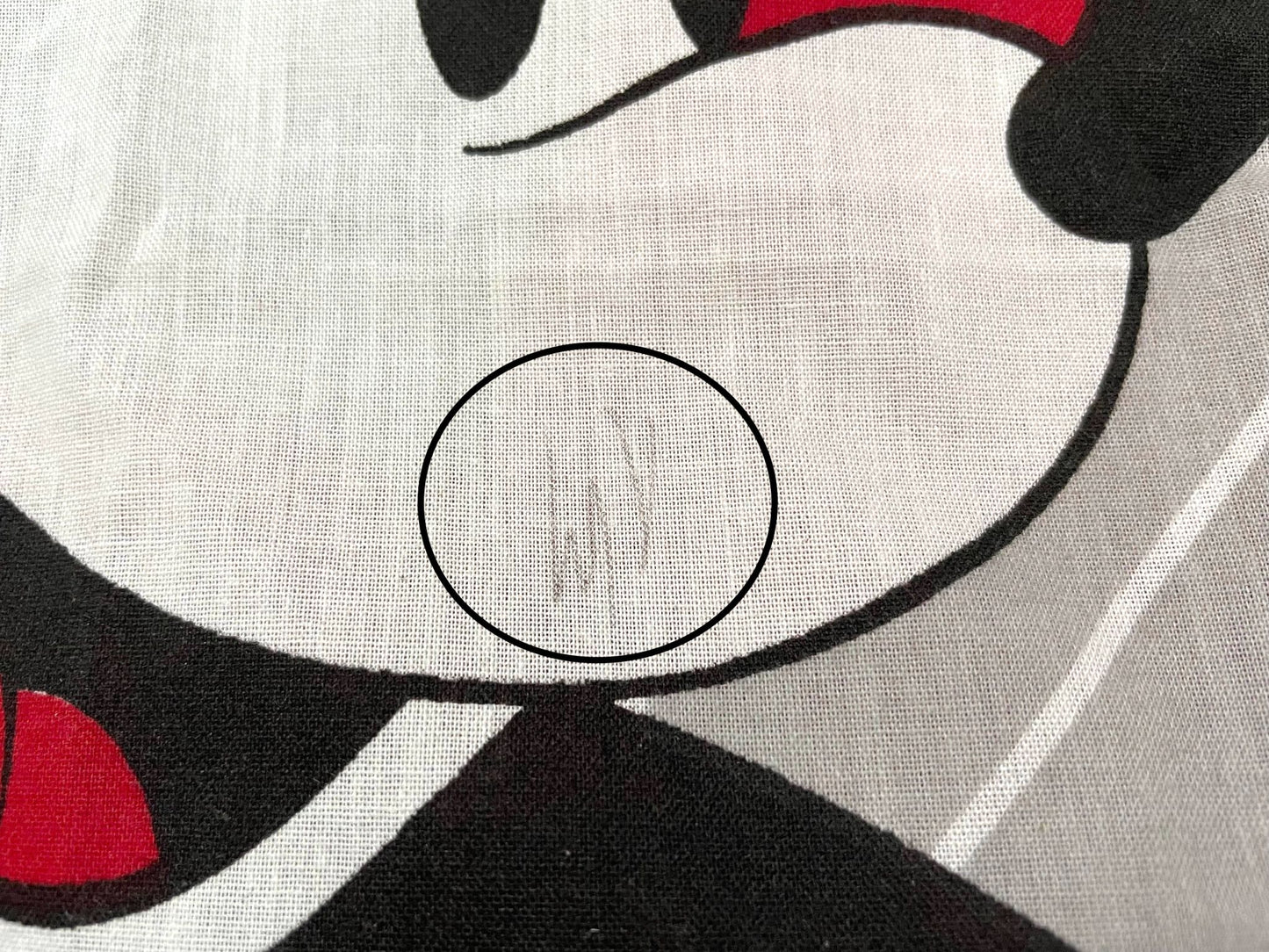 ミッキーマウス ディズニー 斜めストライプ柄 デッドストック ヴィンテージ ボックスシーツ ベッドシーツ USA