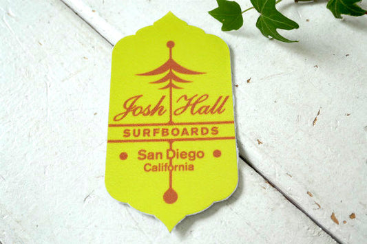 Josh Hall ジョシュホール サーフボード カリフォルニア サンディエゴ 限定 ステッカー イエロー