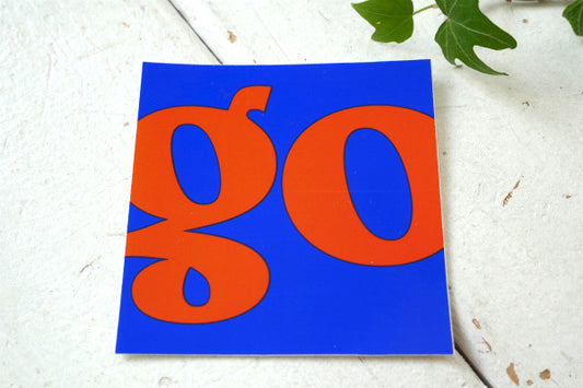 パタゴニア patagonia ブルー×オレンジ ゴー go ステッカー ブラックホール バッグ ステッカー 非売品