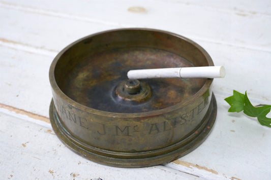 OLD 真鍮製 WW II トレンチアート 砲弾 アンティーク 灰皿 トレイ USA 第二次世界大戦 オリジナル