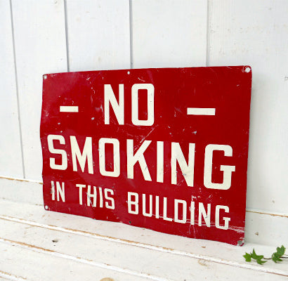 50's ヴィンテージ サイン 看板 NO SMOKING アメリカ雑貨ホーロー 50's
