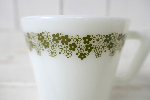 PYREX オールドパイレックス スプリングブロッサム ミルクガラス製 ヴィンテージ マグカップ 食器