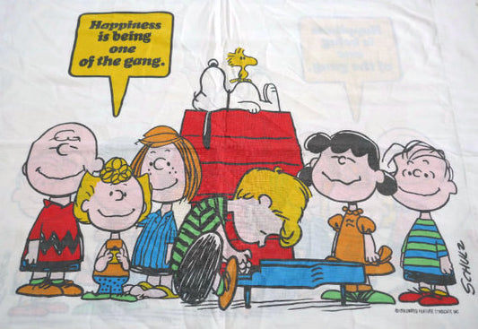 スヌーピー ピーナッツの仲間 ピーナッツギャング ハピネス 70年代 ヴィンテージ ピローケース 枕カバー アメリカ製