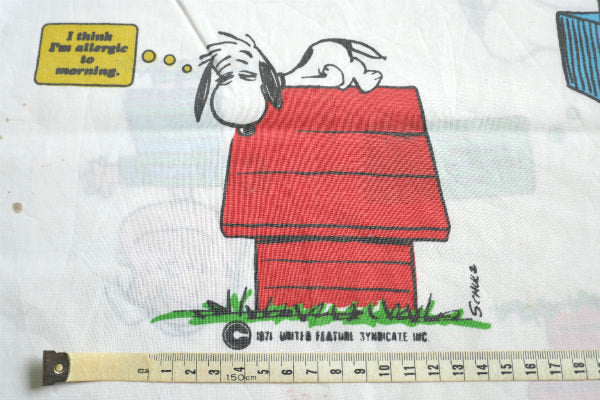 スヌーピー ピーナッツの仲間 ハピネス柄 ピーナッツギャング ７０年代 ヴィンテージ ピローケース 枕カバー