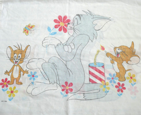 トムとジェリー TOM&JERRY 60年代 ヴィンテージ USED ピローケース 枕カバー アメリカ製