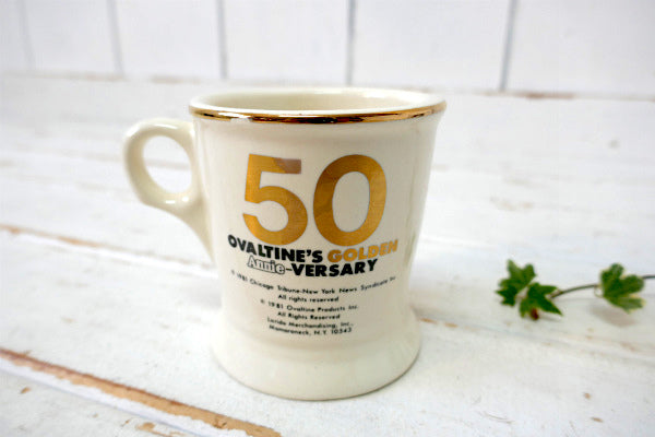 ANNIE アニー サンディ ５０周年記念 セラミック製 80’s ヴィンテージ マグカップ コーヒーマグ 食器 USA