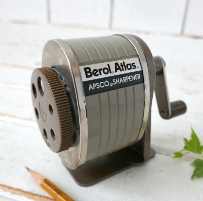 APSCO Berol Atlas メタル製 6穴 ヴィンテージ ペンシルシャープナー 鉛筆削り ステーショナリー USA