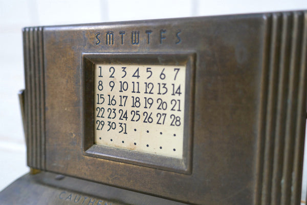 ノスタルジック 真鍮製 アドバタイジング アンティーク デスクカレンダー 卓上カレンダー USA