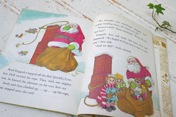 ラガディ アン＆アンディ Raggedy Ann and Andy Help Santa Claus クリスマス ヴィンテージ 絵本 ピクチャーブック USA