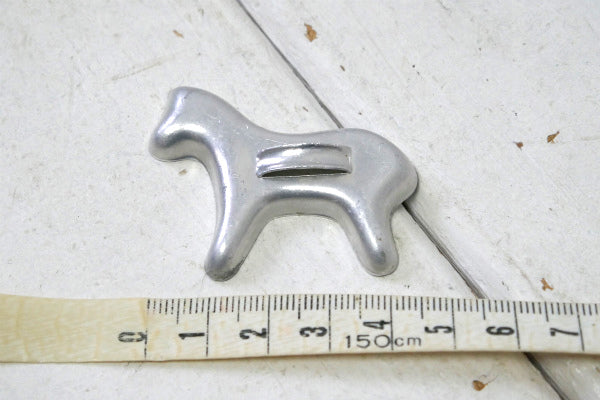 うさぎ 馬 アニマル柄 アルミ製 コッパー製 ヴィンテージ クッキーカッター 菓子型 2個セット USA