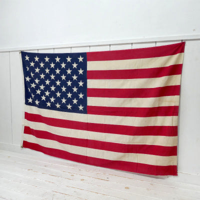 50スター ビッグサイズ コットン製 ヴィンテージ 星条旗 アメリカンフラッグ 旗 インテリア 壁飾り タペストリー USA