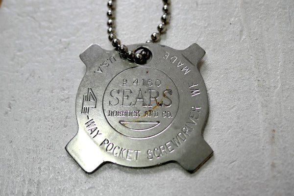 シアーズ&クラフトマン USA 4way ドライバー DIY ビンテージ 工具 キーホルダー 鍵2本付き