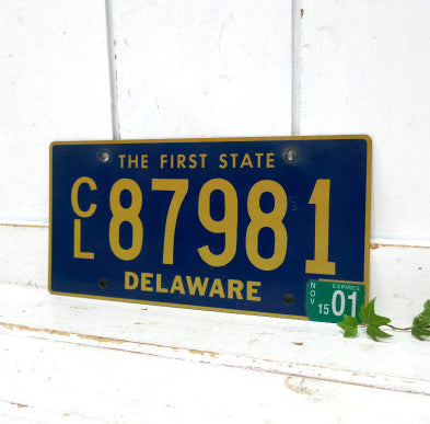デラウェア州 THE FIRST STATE CL 87981 ヴィンテージ ナンバープレート USA アメ車 カスタム