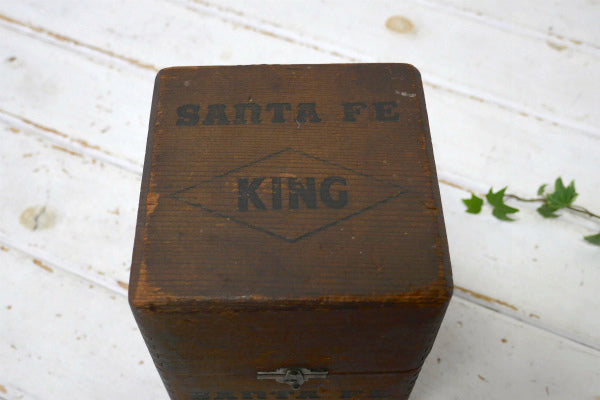 サンタフェ SANTA FE KING 葉巻 組み木 アンティーク シガーケース ウッドボックス 木箱 葉巻ボックス USA