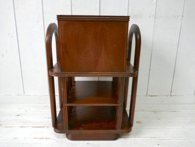 アールデコ デザイン アンティーク ブックシェルフ  木製 サイドテーブル 机 ナイトテーブル  アメリカ家具 USA