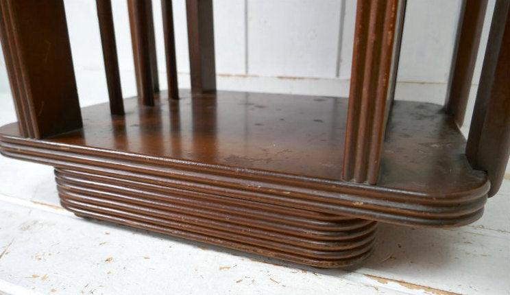 アールデコ デザイン アンティーク ブックシェルフ  木製 サイドテーブル 机 ナイトテーブル  アメリカ家具 USA