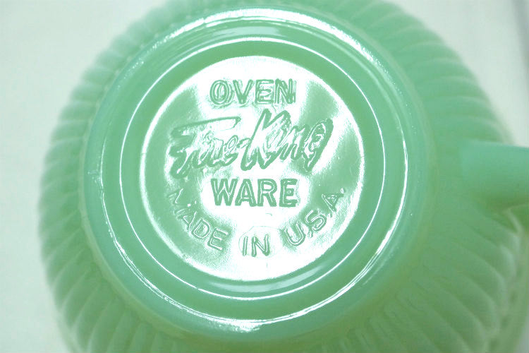 Fire King ファイヤーキング ジェダイ ヴィンテージ ジェーンレイ カップ&ソーサー ジェード 食器 美品