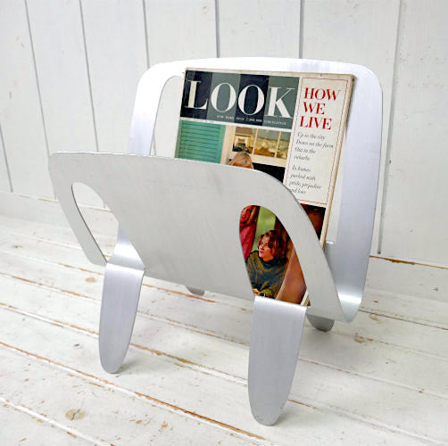 Umbra William Harvey シンプル モダン アルミ製 ヴィンテージ マガジンラック マガジンスタンド デザイナーズ