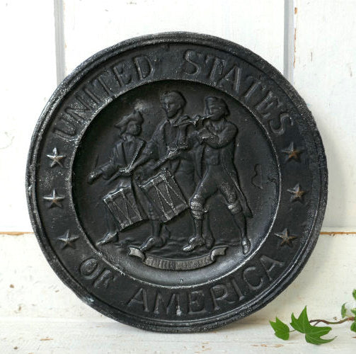 アメリカ合衆国 UNITED STATES OF AMERICA 70's ヴィンテージ 壁掛け プレート オブジェ サイン 看板