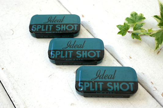 Ideal デッドストック SPLIT SHOT 1950's ヴィンテージ ティン缶 釣具 フィッシング USA バスフィッシング 釣り道具