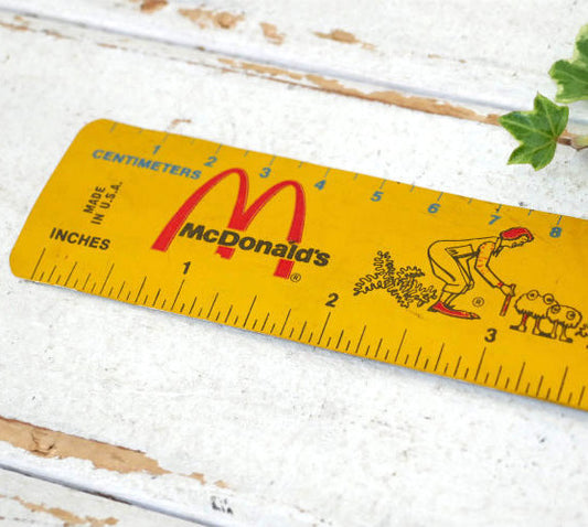 McDonald's マクドナルド キャラクター アドバタイジング 70's ヴィンテージ ルーラー 定規 ものさし