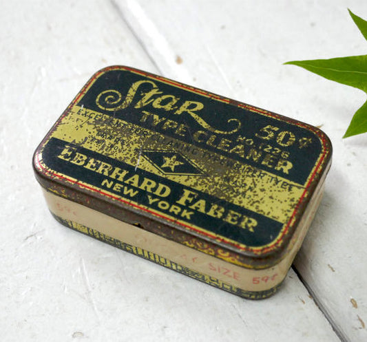 Eberhard Faber Star Type Cleaner タイプライター クリーナー ヴィンテージ ティン缶 ブリキ缶 USA