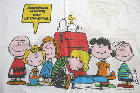 スヌーピー ピーナッツの仲間 ピーナッツギャング ハピネス 1971年 ヴィンテージ ピローケース 枕カバー USA