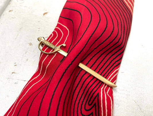 Anson社 ナイフ 剣 つるぎ 刀 ゴールドトーン ヴィンテージ タイクリップ タイピン タイバー USA