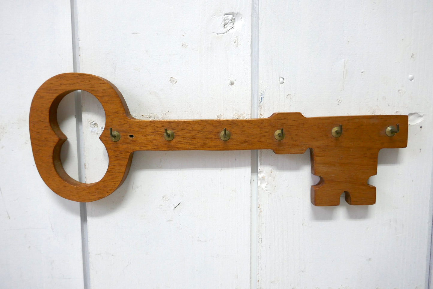 レトロ 鍵モチーフ 木製 壁掛け ヴィンテージ キーフック 鍵フック キーラック USA