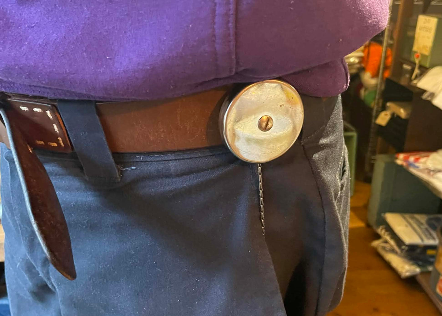 Key Bak West Coast Chain 鍵2付き メタル製 クリップ式 ヴィンテージ キーリール  キーチェーン 50㎝ USA