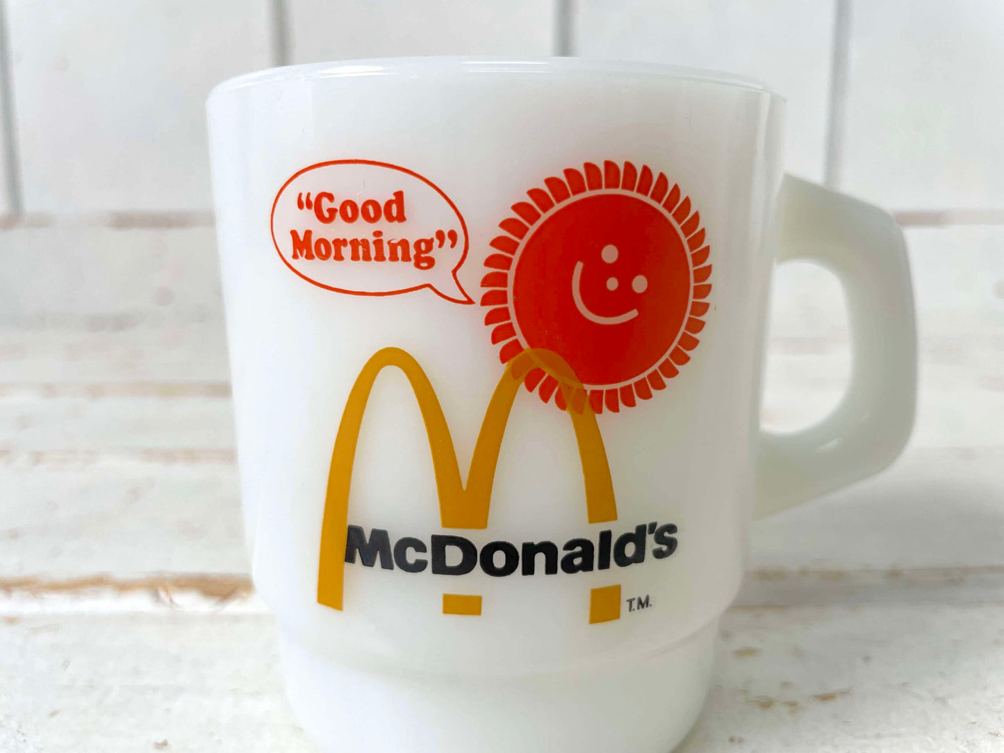 Fire King ファイヤーキング マクドナルド アドバタイジング マグカップ ミルクガラス 食器 USA