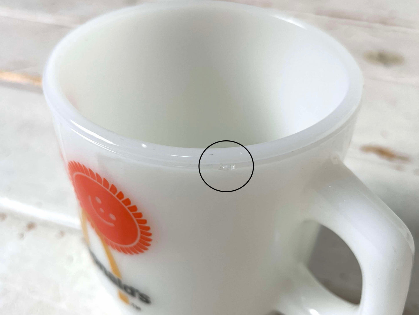 Fire King ファイヤーキング マクドナルド アドバタイジング マグカップ ミルクガラス 食器 USA