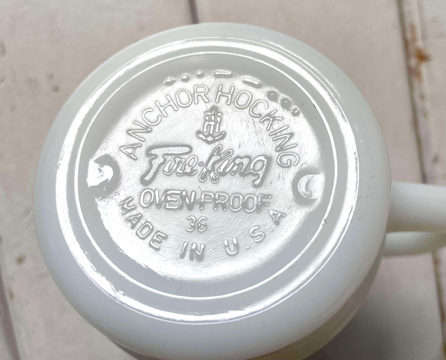 Fire King ファイヤーキング マクドナルド アドバタイジング マグカップ ミルクガラス 食器 USA