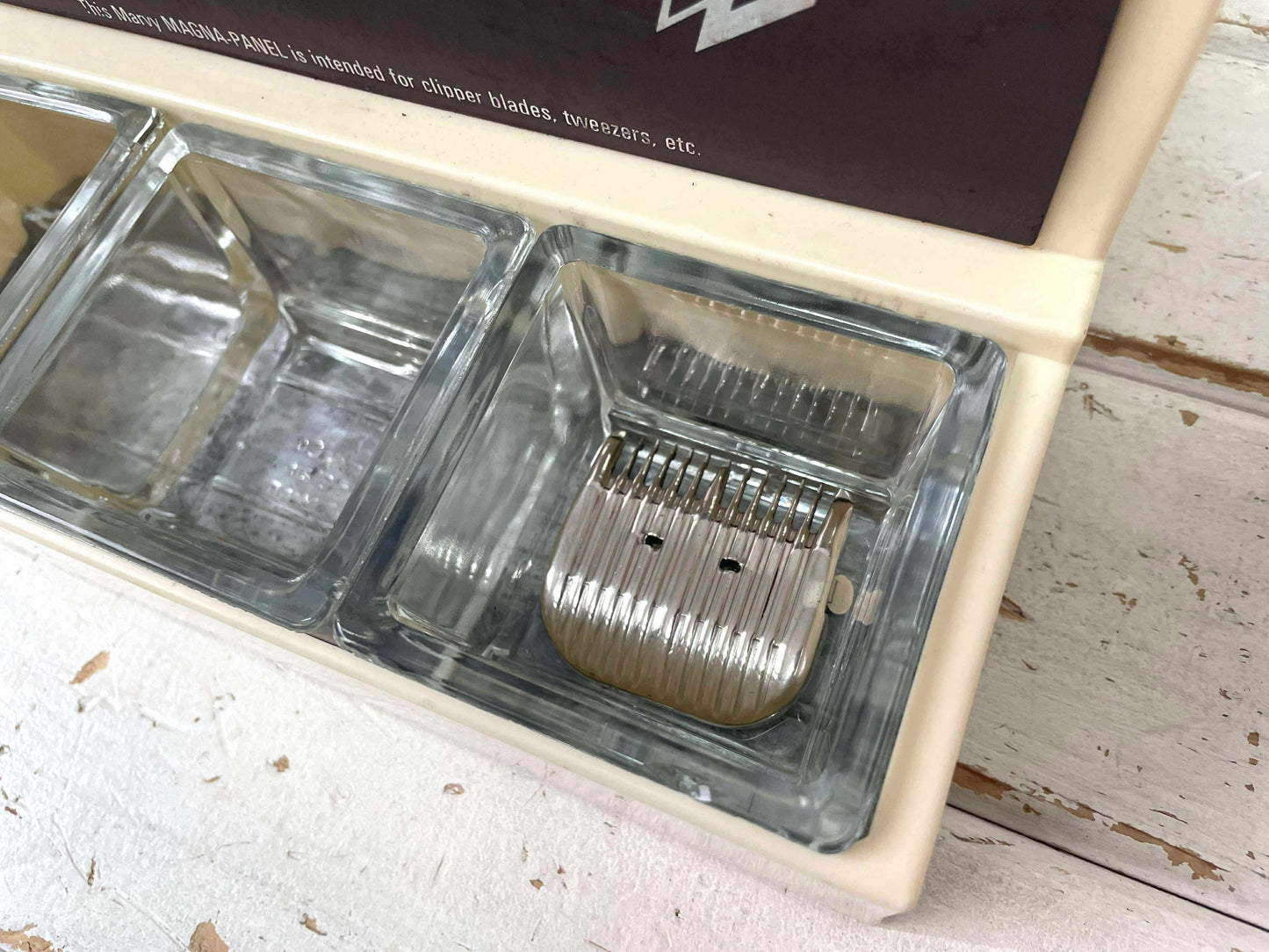 William Marvy company Sani Sentor 101 ガラス瓶 消毒容器 理髪店 BARBER ヴィンテージ サニタイザー 収納トレイ USA 店舗什器